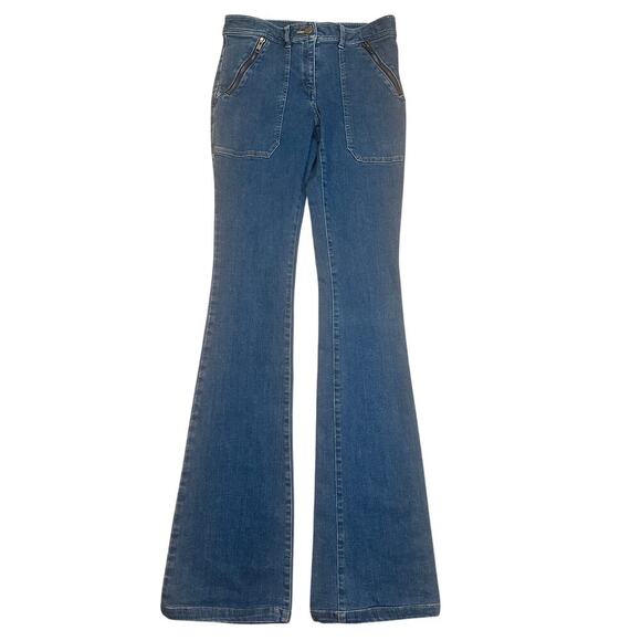 Veronica Beard Patch Pocket Skinny Flare Jeans Size 4 - Picture 1 of 6
